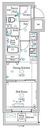 ラフィスタ品川戸越 1DKの間取図画像