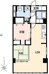 浜松町クォーターコーポ三和ビル 1LDKの間取図画像