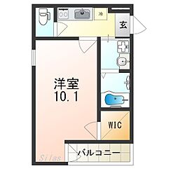 JR大阪環状線 桃谷駅 徒歩7分の賃貸アパート 2階1Kの間取り
