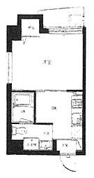 ドルフ東雪谷 3階1DKの間取り