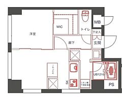 インプルーブ両国 4階1DKの間取り