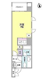 アサンブレ恵比寿 ワンルームの間取図画像