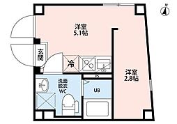 Ｄｅｕｘｉｅｍｅ Ａｉｆｅｒ 3階1Kの間取り