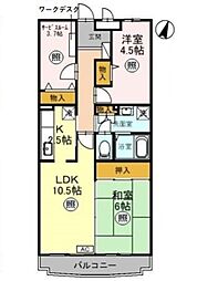 フローレスタ カーサ 1階2SLDKの間取り
