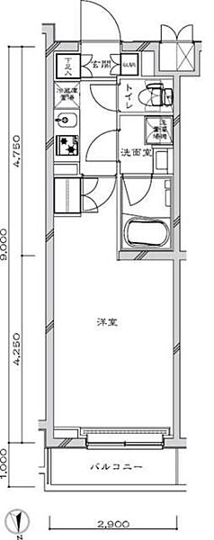 ルーブル聖蹟桜ヶ丘 202｜東京都多摩市一ノ宮２丁目(賃貸マンション1K・2階・26.10㎡)の写真 その2