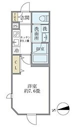 ミューズ新小岩 1階1Kの間取り