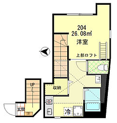 オーガスタコート板橋本町 1Kの間取図画像