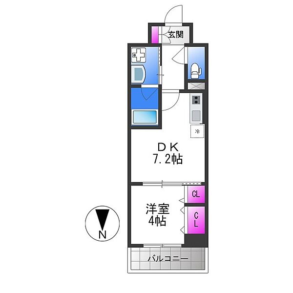 GRAND　ECLAT（グランエクラ） ｜大阪府大阪市東住吉区駒川５丁目(賃貸マンション1DK・6階・30.04㎡)の写真 その2