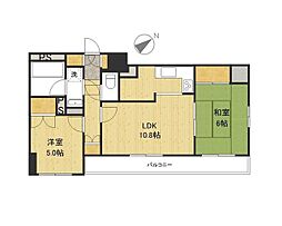 パーク・ユイット立川 2LDKの間取図画像