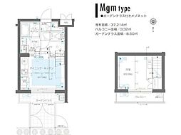 ZOOM目黒かむろ坂 1DKの間取図画像