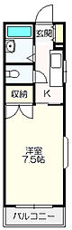 ドミール葛島 1Kの間取図画像