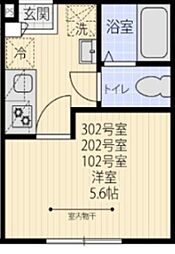 ステラ西小岩 1Kの間取図画像
