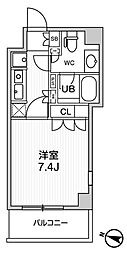 ディームス麻布狸穴町 1Kの間取図画像