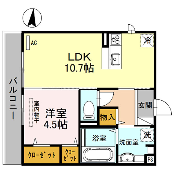 ラミーセント ｜大阪府東大阪市川俣１丁目(賃貸アパート1LDK・2階・41.12㎡)の写真 その2