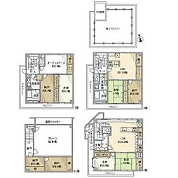 桜川3丁目戸建 1階4LDKの間取り