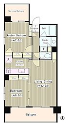 ATGPark東品川 2LDKの間取図画像