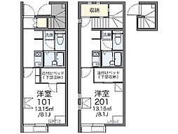 レオネクストタウンコート石塚 1Kの間取図画像