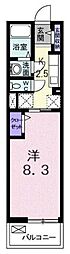イースト・パーク 1Kの間取図画像