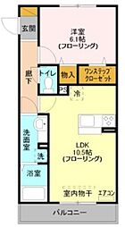 アルシオン有明 3階1LDKの間取り