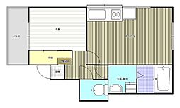 キャトル・セゾン 1LDKの間取図画像