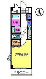 JR片町線(学研都市線) 放出駅 徒歩7分の賃貸マンション 3階1Kの間取り