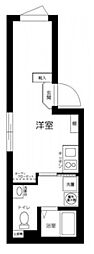 西武新宿線 下落合駅 徒歩3分の賃貸マンション 地下1階ワンルームの間取り