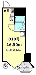 東京ベイビュウ ワンルームの間取図画像