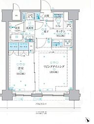 ベルシード梅島ブランシュ 1LDKの間取図画像