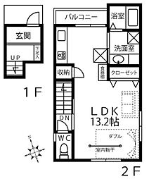 Azaleaハイツ ワンルームの間取図画像