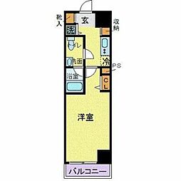 都営浅草線 蔵前駅 徒歩2分の賃貸マンション 7階1Kの間取り