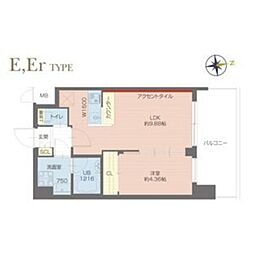 プレジオ塚本ASIAN 1LDKの間取図画像