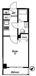 グランフォース九段 1Kの間取図画像