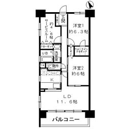 フォレストフローラ 2SLDKの間取図画像