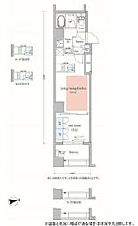 アーバネックス日本橋馬喰町 1LDKの間取図画像