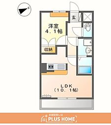 グランシャリオ 1LDKの間取図画像
