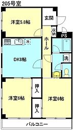 メゾンパークサイド 2階