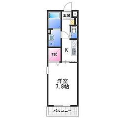 Feliz日根野 1Kの間取図画像