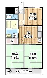 ガーデンシティ宮崎台 3DKの間取図画像
