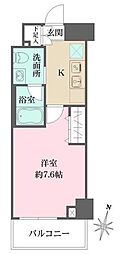 ベルフェリーク木場 1Kの間取図画像