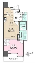 カルムインフォアームズ東京コア 10階1LDKの間取り