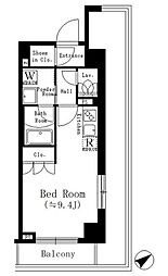 セレサ市川行徳 2階ワンルームの間取り