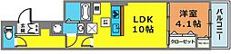 Cuore魚崎 1LDKの間取図画像