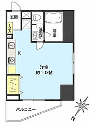 クリーンホームツルオカ ワンルームの間取図画像