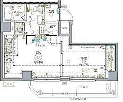 クレヴィスタ方南町 1DKの間取図画像