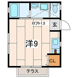 リヴィエール ワンルームの間取図画像