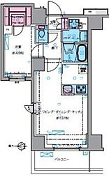 ジェノヴィア四谷三丁目グリーンヴェール 1LDKの間取図画像