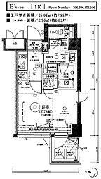 ディアレイシャス三軒茶屋 1Kの間取図画像