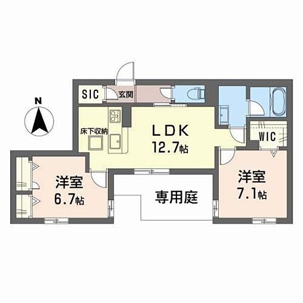 シャーメゾン金岡公園 ｜大阪府堺市北区長曽根町(賃貸マンション2LDK・1階・61.82㎡)の写真 その2