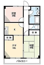 サンシャインヒルズ 3Kの間取図画像