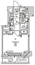 クラスタ東陽町 1Kの間取図画像
